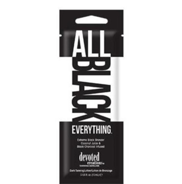 All Black Everything Bronzer - Devoted Creations Tanning Lotion - Packet