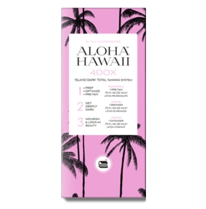 ALOHA HAWAII 3 Step Packet Box - PrePack - Tanning Lotion By Tan Inc