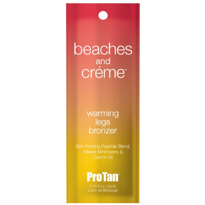 ProTan Beaches & Creme Warming Legs Bronzer Tanning Lotion - Packet