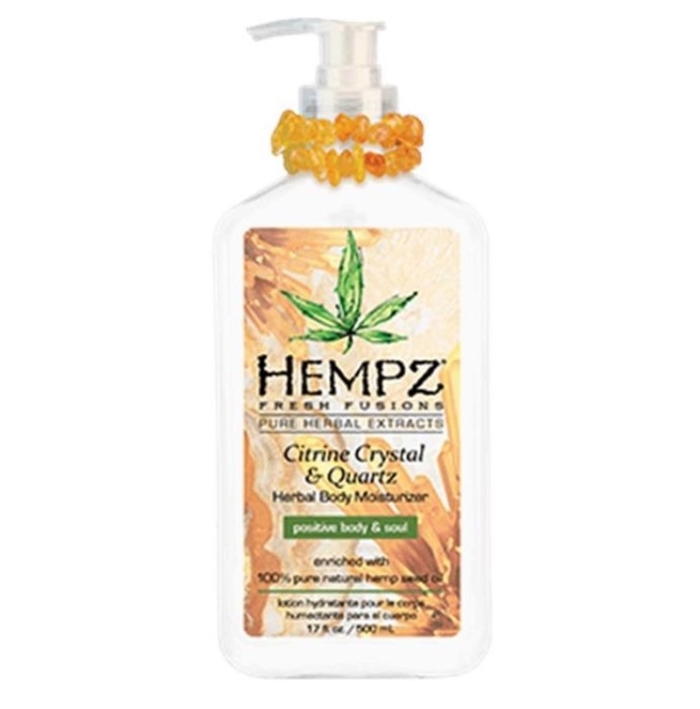 CITRINE CRYSTAL & QUARTZ MOISTURIZER - Hempz Skin Care - Bottle