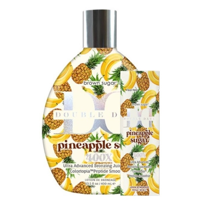 Double Dark Chocolate Pineapple Sugar Bronzer - Tan Inc Tanning Lotion - Buy 1 Btl Get 2 Pkts FREE