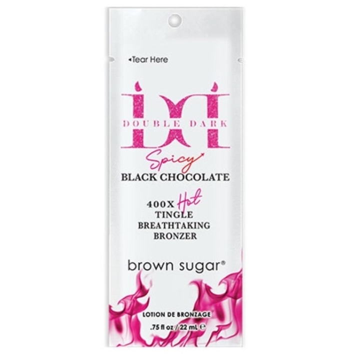 Double Dark Spicy Black Chocolate Tingle Bronzer - Tan Inc Tanning Lotion - Packet