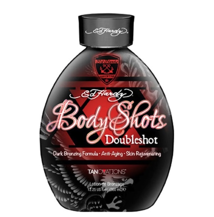 Body DoubleShot Tingle Bronzer - Ed Hardy Tanning Lotion - Bottle