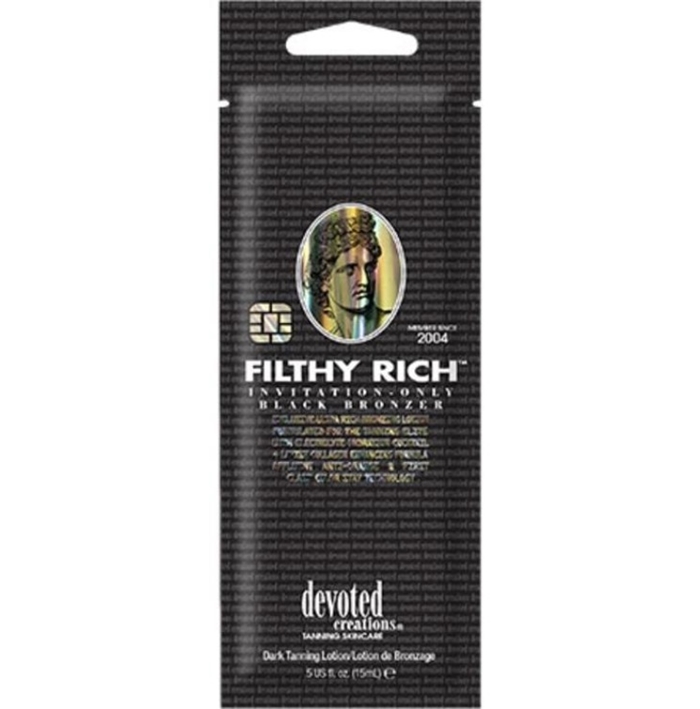 Filthy Rich Black Bronzer - Devoted Creations Tanning Lotion - Packet