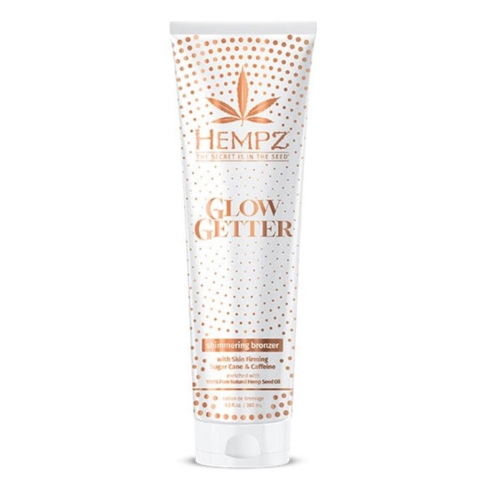 Glow Getter Shimmering Bronzer - Hempz Tanning Lotion - Bottle
