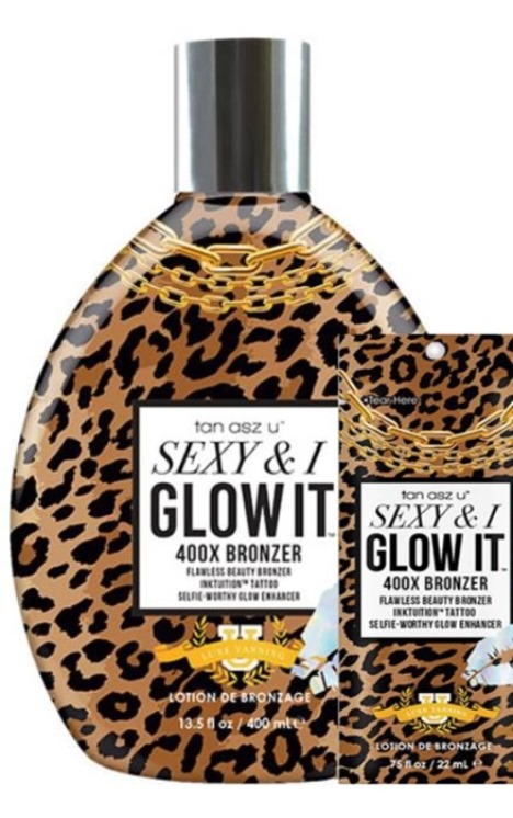 SEXY & I GLOW IT BRONZER - Buy 1 Btl Get 2 Pkts FREE - Tan Inc SEXY & I GLOW IT BRONZER - Buy 1 Btl Get 2 Pkts FREE - Tan Inc