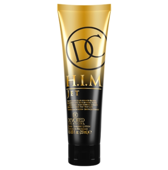 Him Jet Bronzer - Devoted Creations Tanning Lotion - Bottle