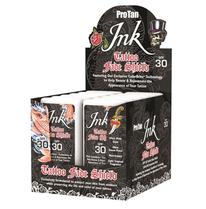 INK SPF 30 TATTOO FADE SHIELD - 12 Count DISPLAY