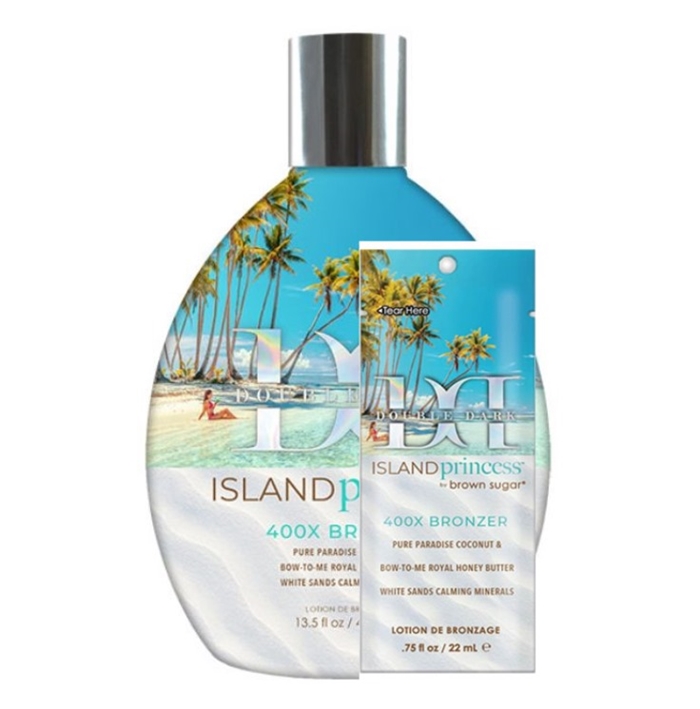 Double Dark Island Princess Bronzer - Tan Inc Tanning Lotion - Buy 1 Btl Get 2 Pkts FREE
