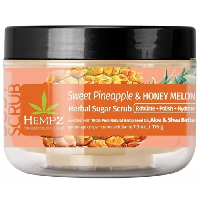 Sweet Pineapple & Melon Body Scrub NEW - Jar - Hempz Skin and Body Care