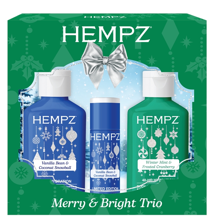 Merry & Bright Trio Giftset - Hempz Skin Care - PrePack Merry & Bright Trio Giftset - Hempz Skin Care - PrePack