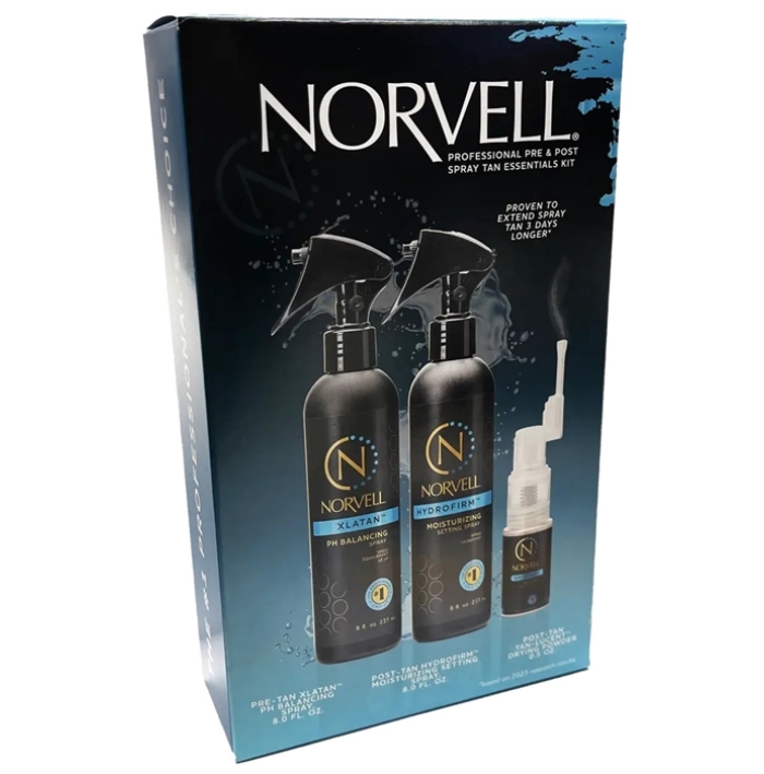 SPRAY TAN PROFESSIONAL ESSENTIALS BUNDLE - PrePack 4 Count - Skin Care By Norvell SPRAY TAN PROFESSIONAL ESSENTIALS BUNDLE - PrePack 4 Count - Skin Care By Norvell