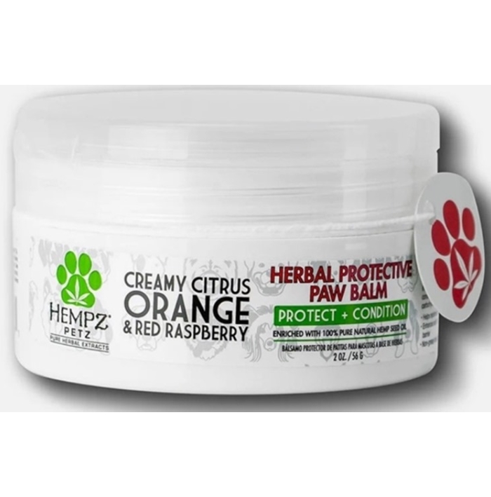 PETZ - Protective Paw Balm Citrus Orange & Red Raspberry By Hem- Jar 2oz