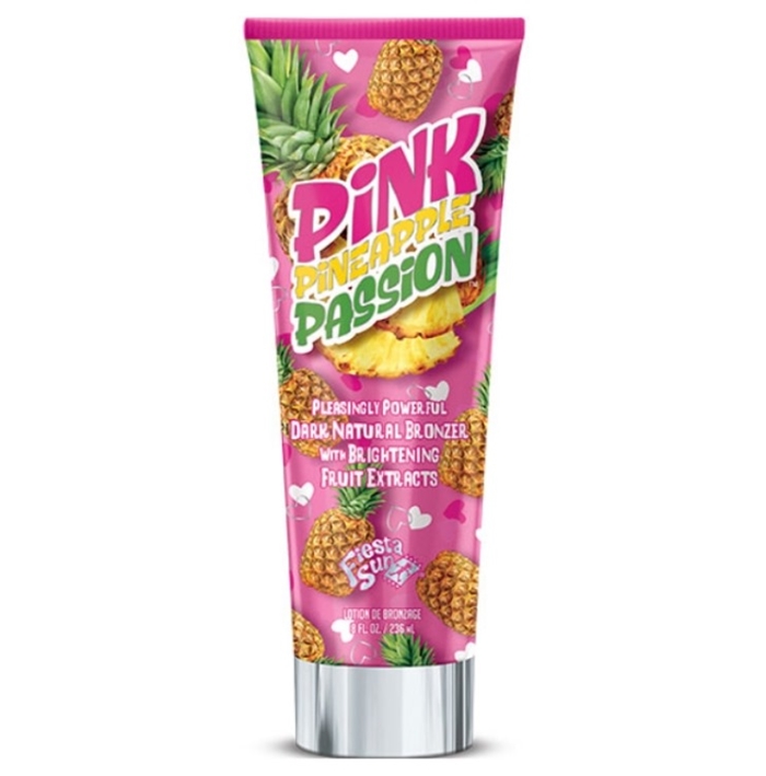 Pink Pineapple Passion Natural Bronzer - Fiesta Sun Tanning Lotion - Bottle