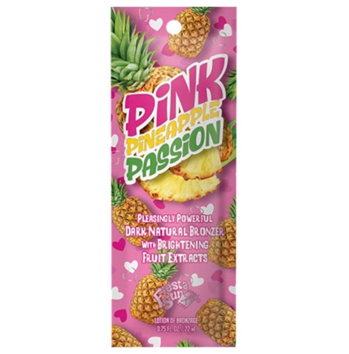 Pink Pineapple Passion Natural Bronzer - Fiesta Sun Tanning Lotion - Packet