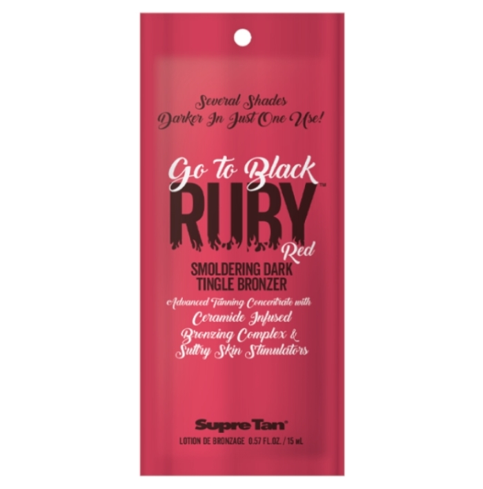 Go To Black Ruby Red Tingle Bronzer - Supre Tanning Lotion - Packet
