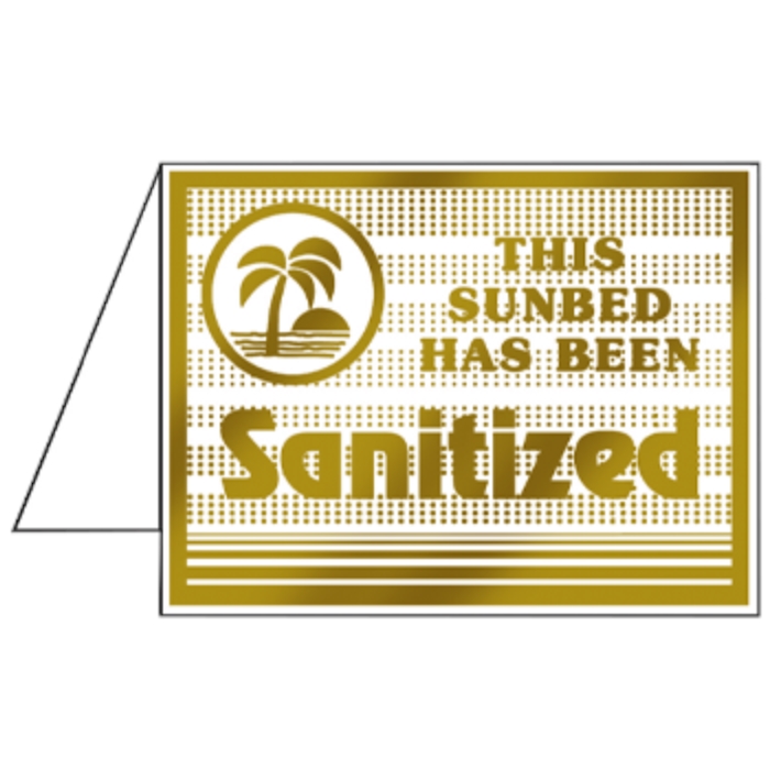 SANI BED SIGN - G0LD PRINT (TENT) - Sign