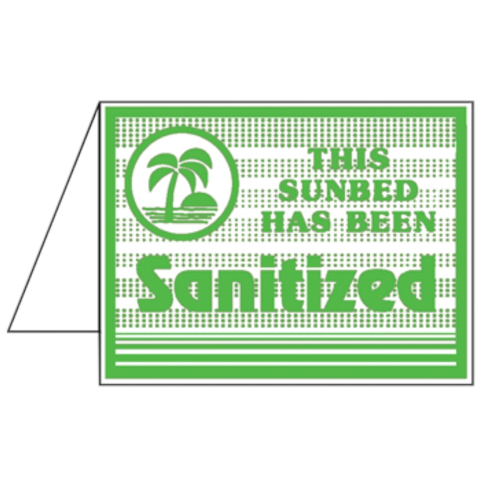 SANI BED SIGN - NEON GREEN PRINT - Sign
