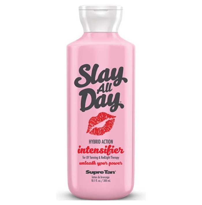 Slay All Day Hybrid Intensifier - Supre Tanning Lotion - Buy 1 Bottle Get 5 Pkts FREE Slay All Day Hybrid Intensifier - Supre Tanning Lotion - Buy 1 Bottle Get 5 Pkts FREE