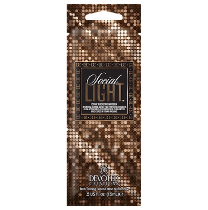 Social Light Collagen Bronzer - Devoted Creations Tanning Lotion - Packet