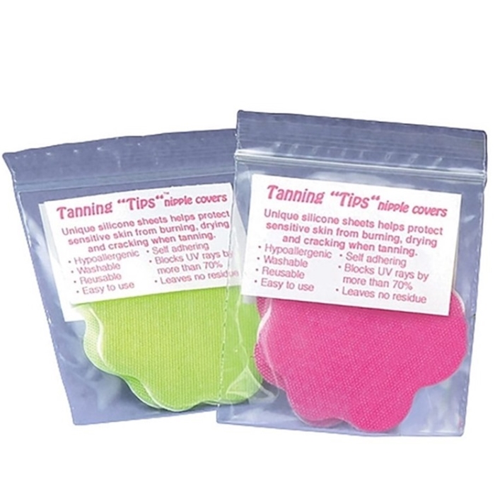 TANNING TIPS NIPPLE COVERS - Pair - Asst Pink or Neon Green