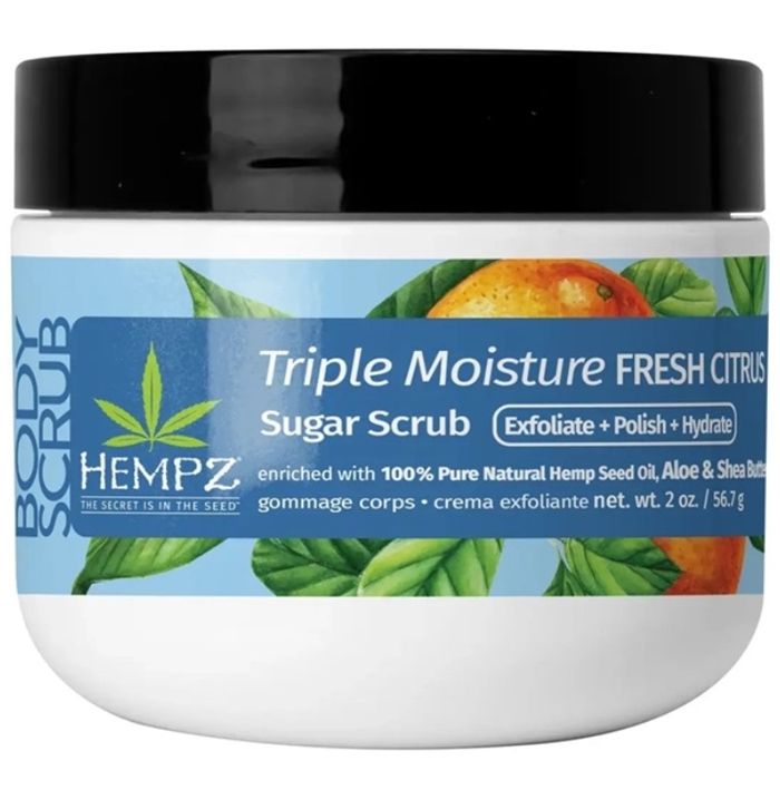 TRIPLE MOIST Sugar Body Scrub Hempz Skin and Body Care - Mini 2oz