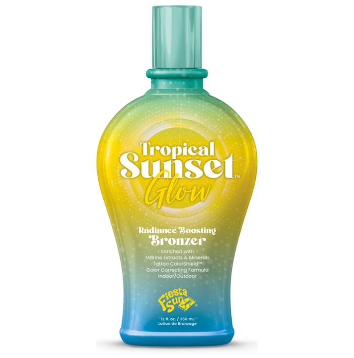 Tropical Sunset Glow Bronzer - Fiesta Sun Tanning Lotion - Bottle