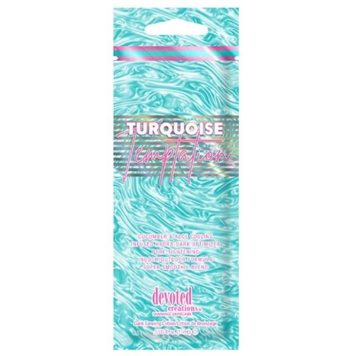 Turquoise Temptation Optimizer - Devoted Creations Tanning Lotion - Packet
