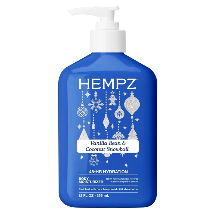 Vanilla Bean Coconut Snowball Moisturizer - Hempz Skin Care - Bottle 12oz