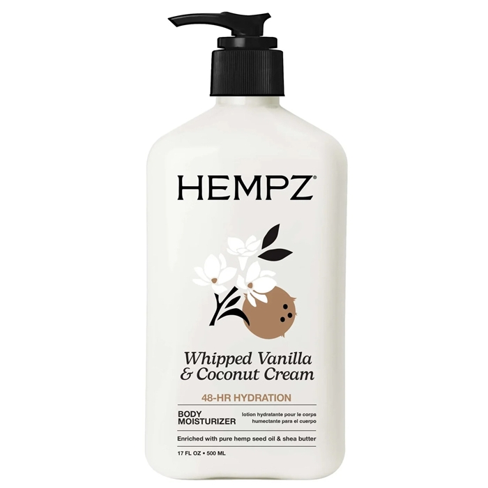 VANILLA & COCONUT WHIPPED MOISTURIZER - Hempz Skin Care - Bottle 17oz
