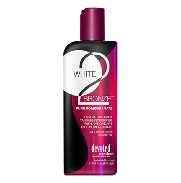 White 2 Bronze Pomegranate - Devoted Creations Tanning Lotion - Bottle