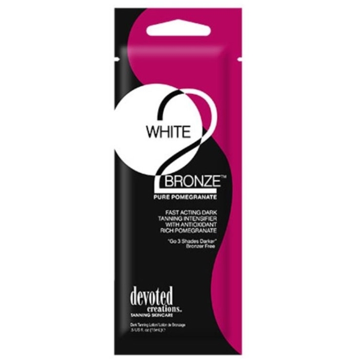 White 2 Bronze Pomegranate - Devoted Creations Tanning Lotion - Packet