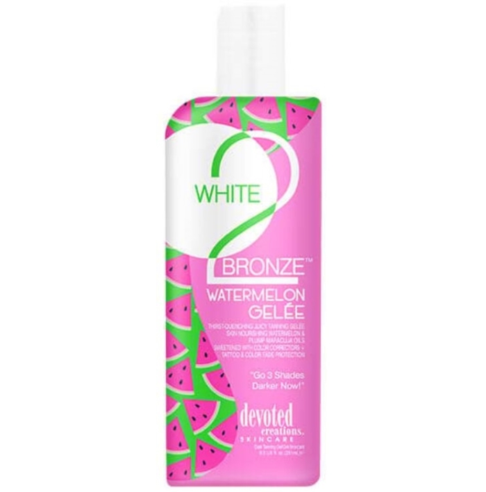 White 2 Bronze Watermelon Accelerator - Devoted Creations Tanning Lotion - Bottle