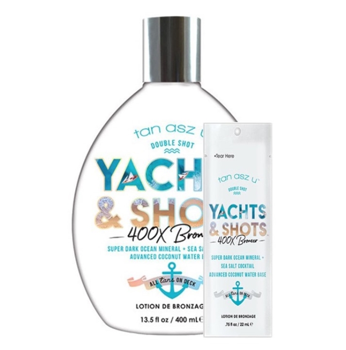 Double Shot Yachts & Shots Bronzer - Tan Inc Tanning Lotion - Buy 1 Btl Get 2 Pkts FREE